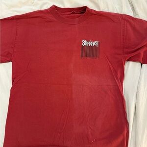Vintage Authentic Red Barcode Slipknot Tee